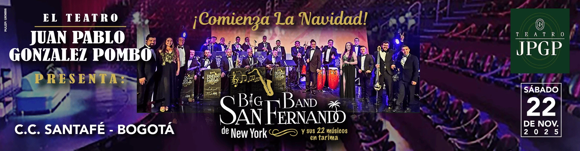 teatro CELEBRE LA NAVIDAD CON LA BIG BAND SAN FERNANDO en Bogotá