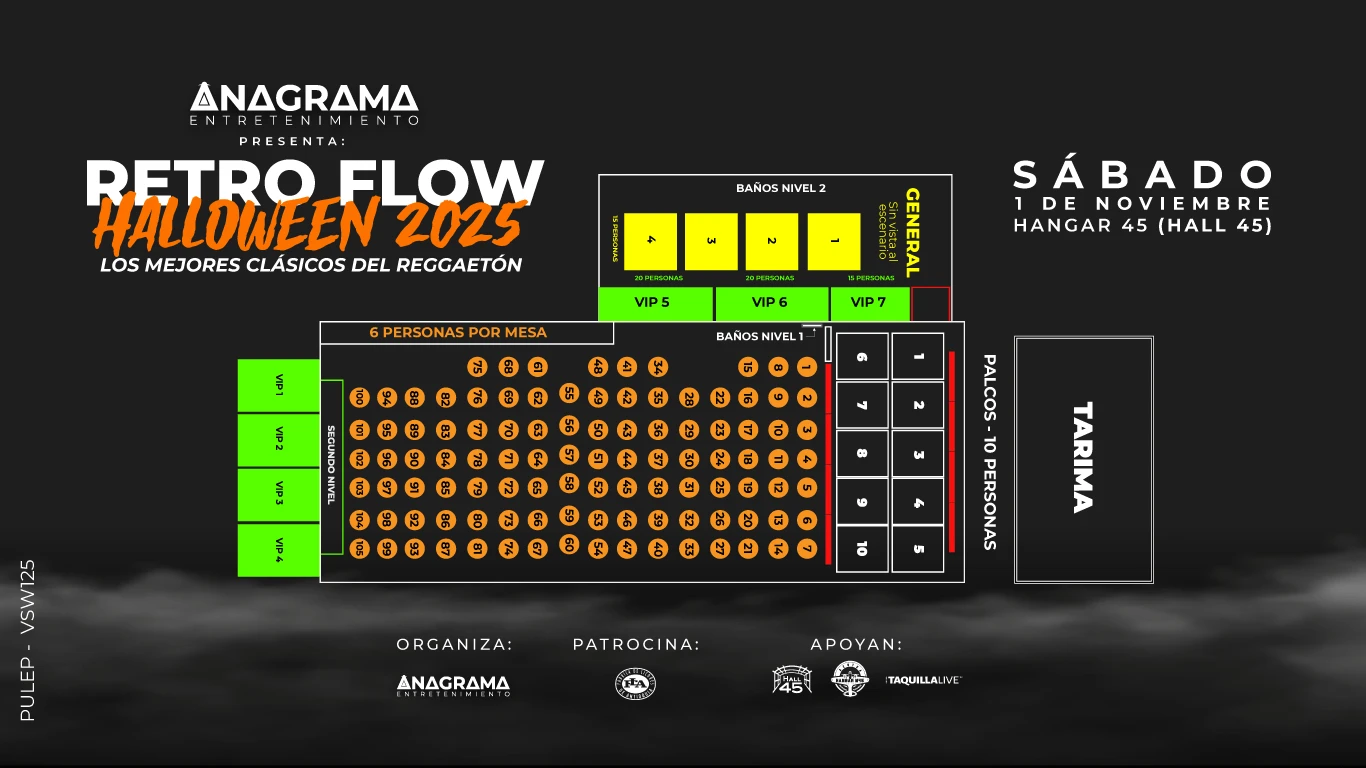 Precios de boletas del concierto de RETRO FLOW HALLOWEEN 2025 en Medellín