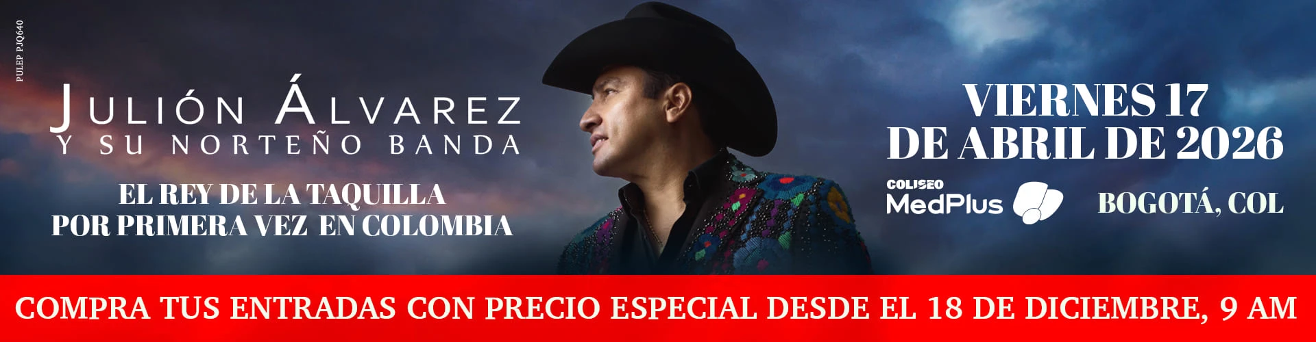 concierto JULION ALVAREZ Y SU NORTEÑO BANDA en Bogotá