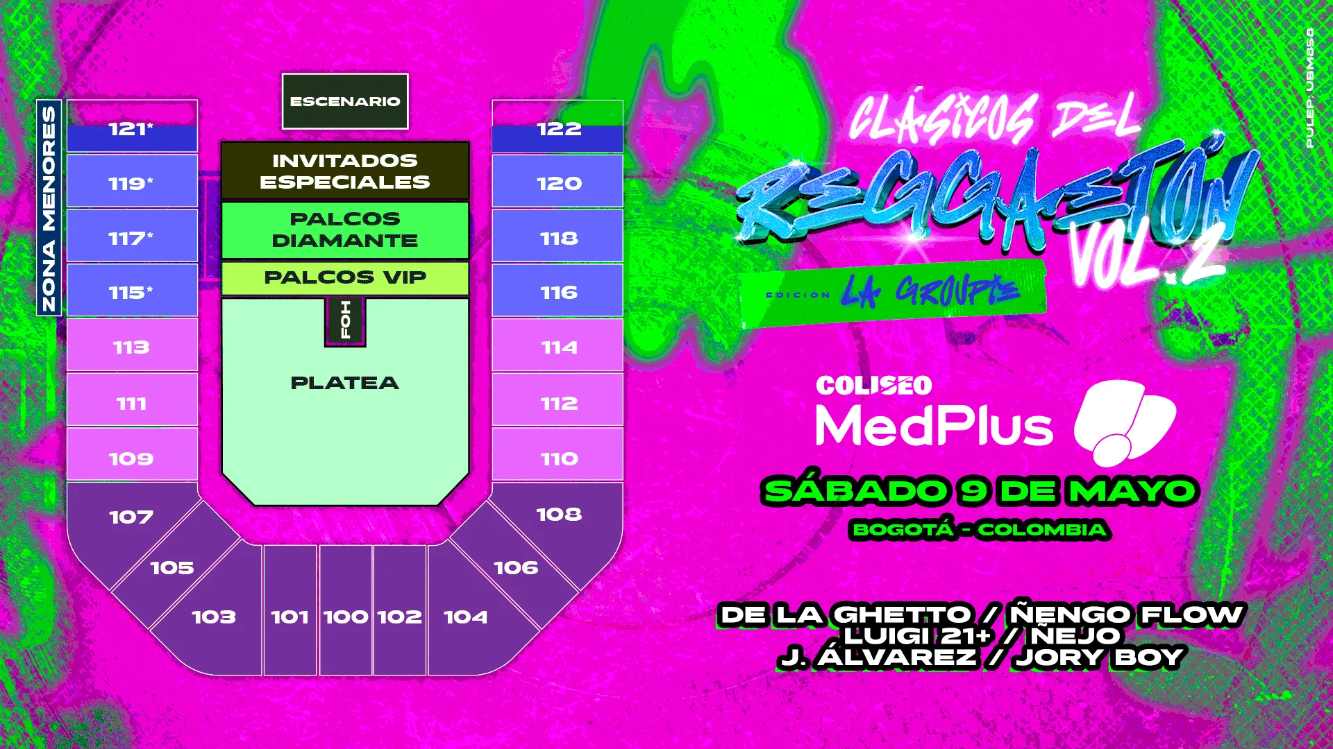 Precios de boletas del concierto de CLASICOS DEL REGGAETON VOL 2 en Bogotá