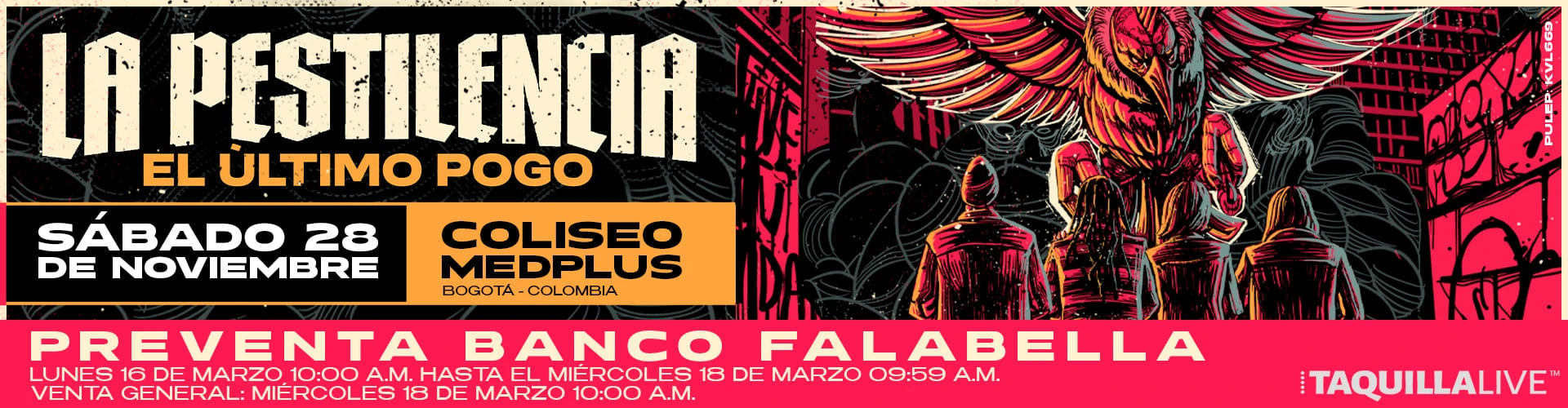 concierto LA PESTILENCIA - EL ULTIMO POGO en Bogotá