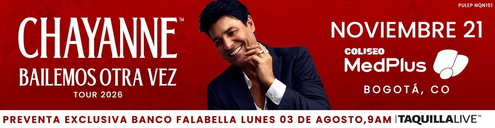 concierto CHAYANNE - BAILEMOS OTRA VEZ TOUR en Bogotá