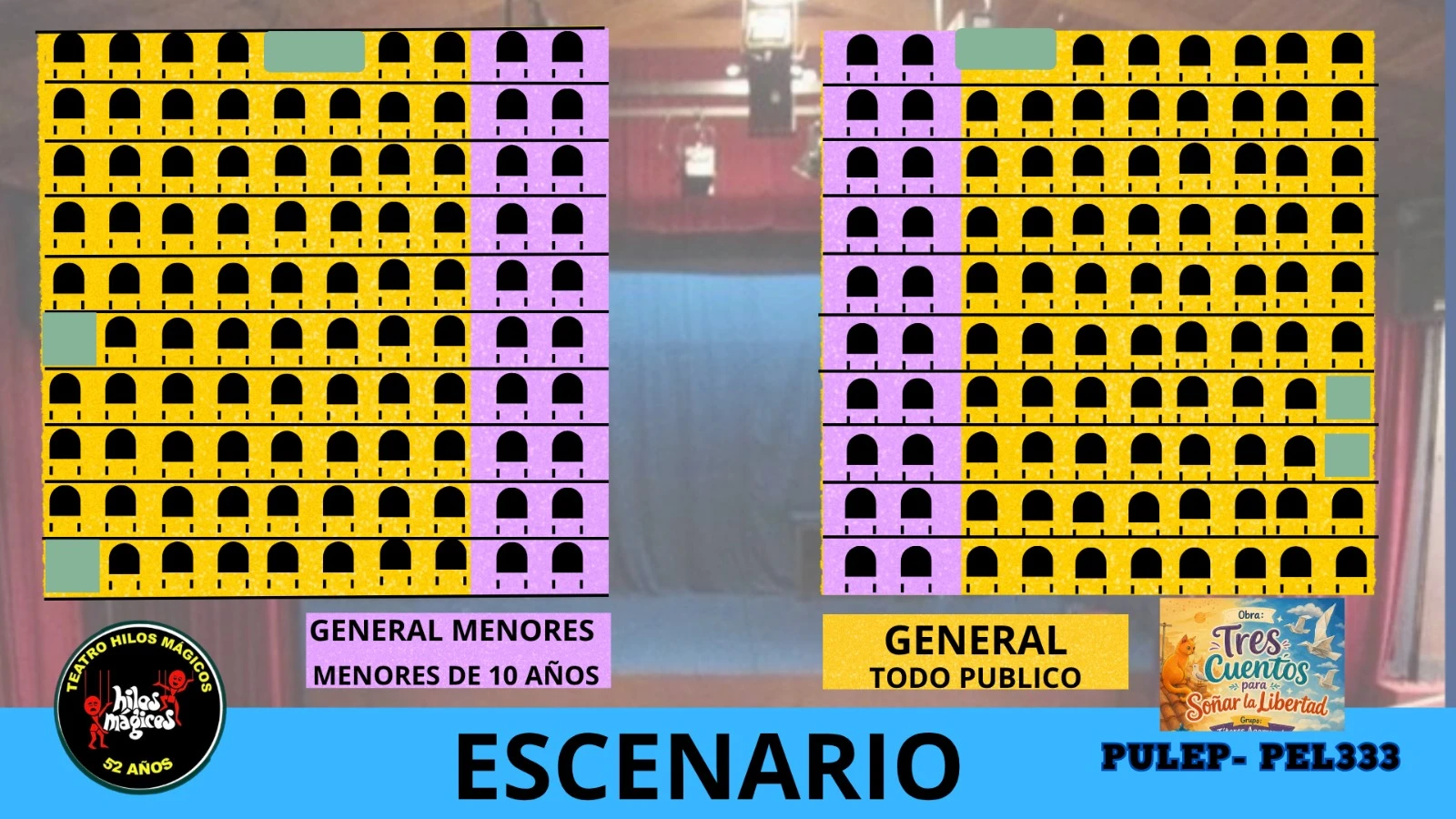 Precios de boletas del teatro de TRES CUENTOS PARA SOÑAR LA LIBERTAD en Bogotá