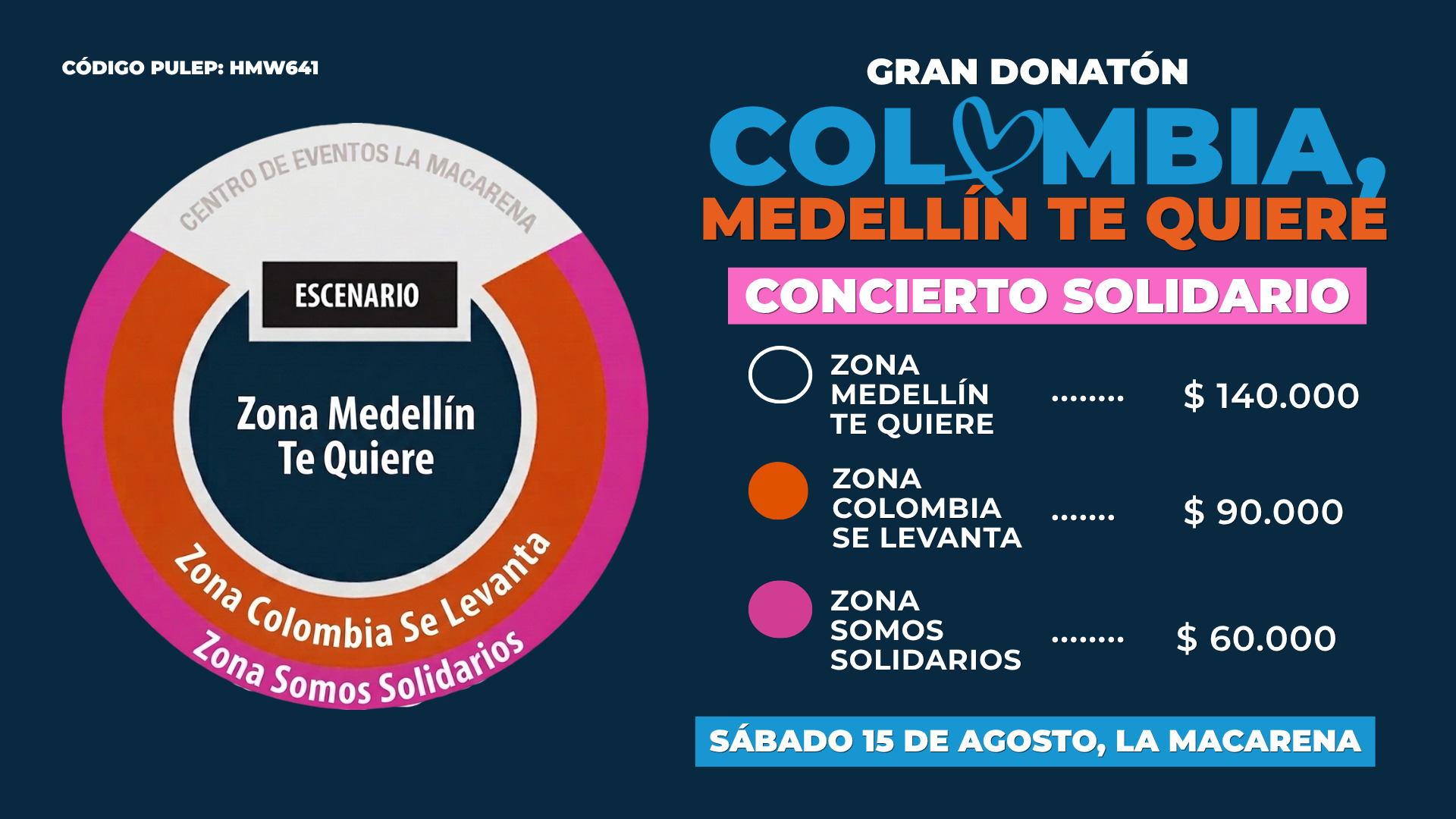 Precios de boletas del - de GRAN DONATÓN en Medellín