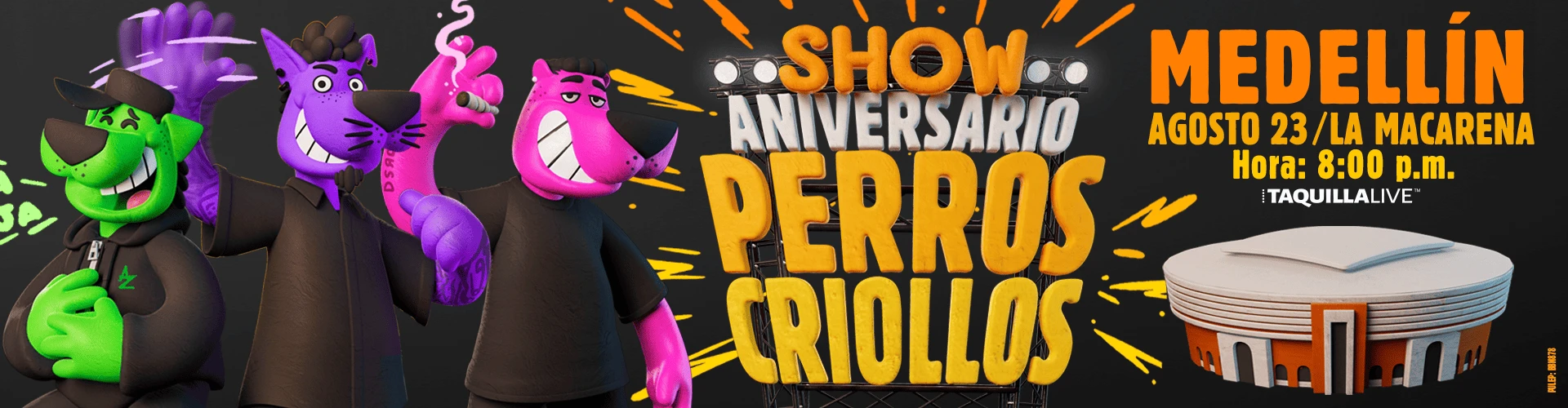 show SHOW ANIVERSARIO PERROS CRIOLLOS MEDELLIN en Medellín