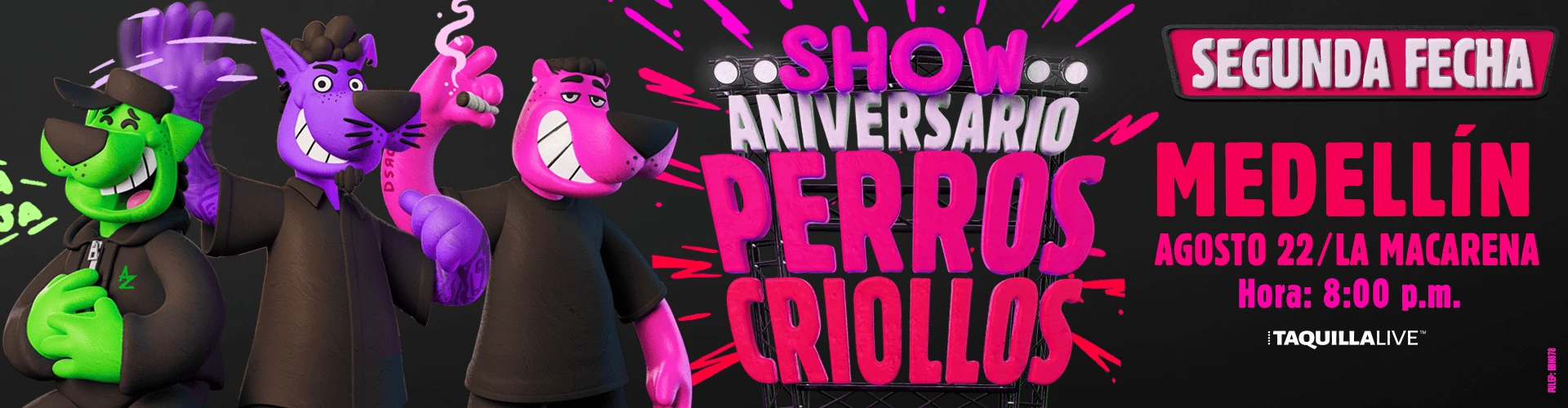 show SHOW ANIVERSARIO PERROS CRIOLLOS MEDELLIN 2NDA FEC en Medellín